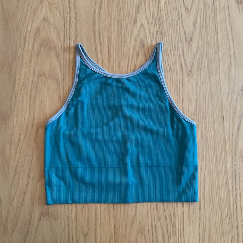 Athleta Aurora Seamless High Neck Crop Tank